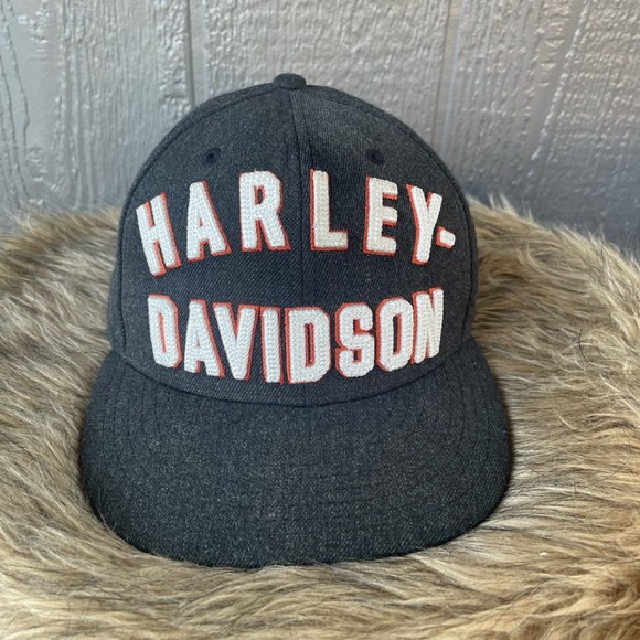 Harley-Davidson Charcoal Cap with White Logo - Picture 1 of 5